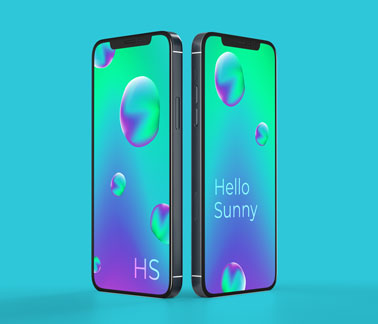 Two Parallel iPhone 12 Models Front View