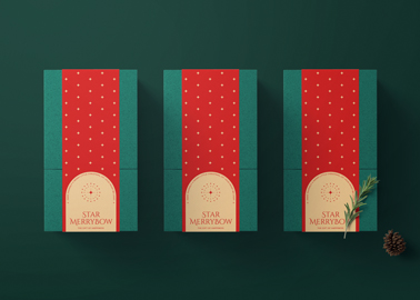 Three Christmas Packages Top View