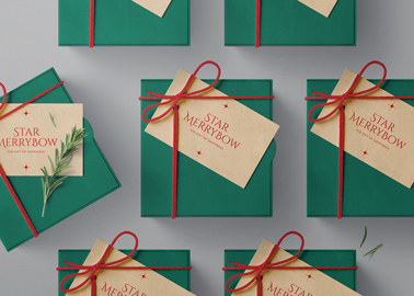 Christmas Packages with Gift Tags
