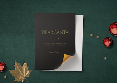 Christmas Letters with Holiday Ornaments