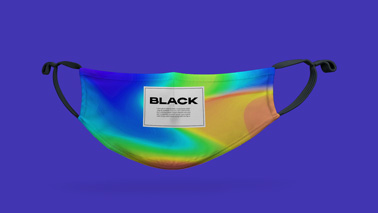 Colorful Face Mask Front View