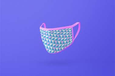 منظور امامي لقناع وجه منقوش 