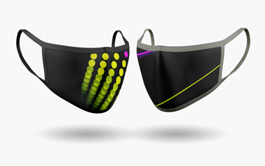 Две маски для лица, вид сбоку