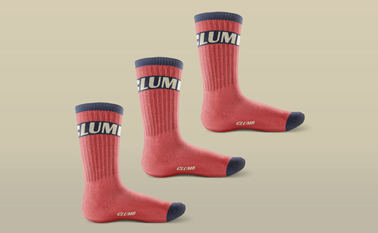 Three Crew Socks Left Side View