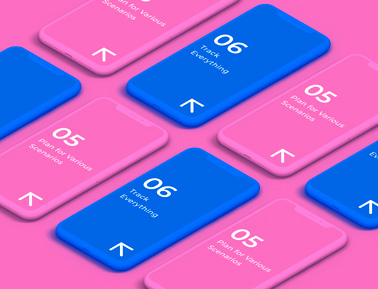 Isometric Clay iPhones on a Pink Surface