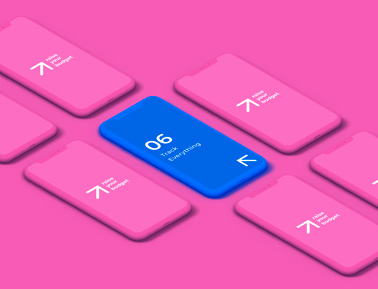 Isometric Clay iPhones from the Left Side