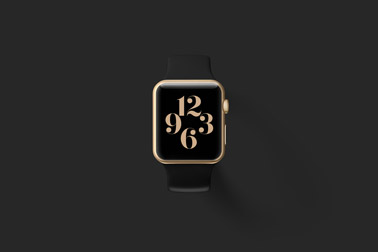 Apple Watch sur une surface noire