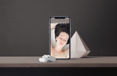 Vertical iPhone and AirPods with a Decor