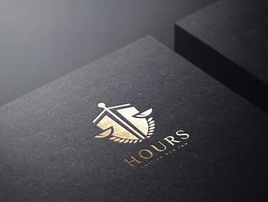 Zoomed-in Logo on a Black Box