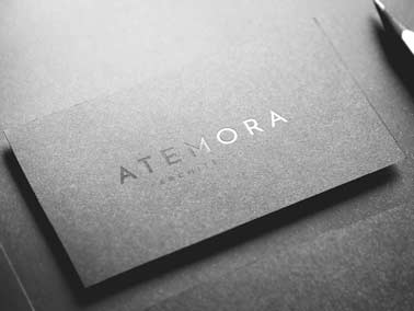 Logo on a Black Business Card
