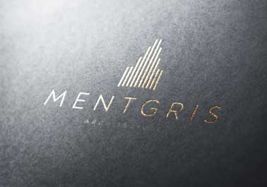 Logo on a Gray Textured Surface