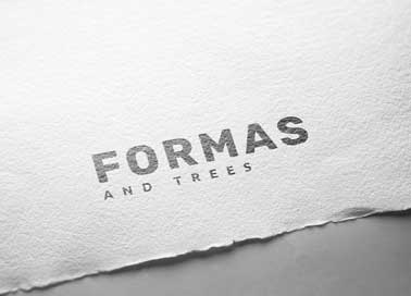 Logo on the Middle Part of Textured Paper