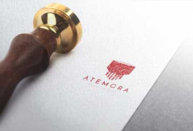 Stamp and a Logo on Paper