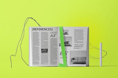 Livre ouvert avec décorations en cordon