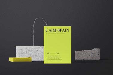 Livre vertical avec décorations en pierre