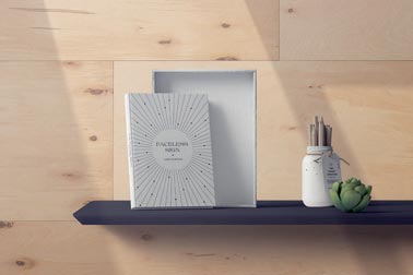 Hardcover Book and a Pencil Stand on a Shelf