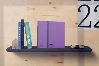 Collection of Books and Decors on a Cabinet