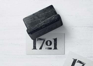 Business Cards with a Wooden Stamp