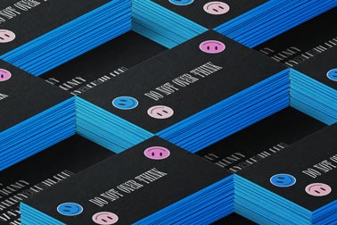 Multiple Stacks of Business Cards