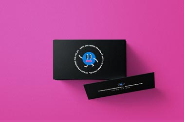 Stack of Business Cards Top View