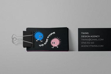 Business Cards Attached with a Clip