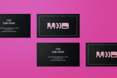 Business Cards on a Purple Surface