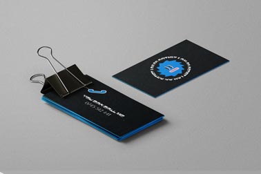 Stack of Business Cards with a Clip
