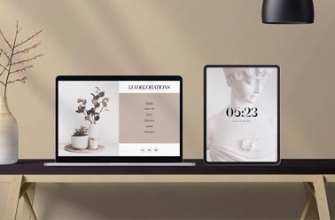 MacBook and an iPad on a Modern Desk