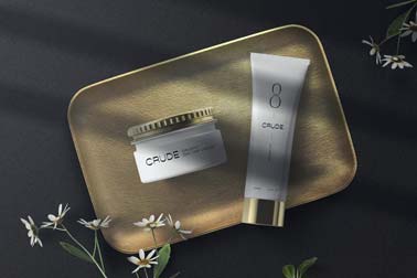 Cosmetic Tube and a Jar on an Elegant Decor