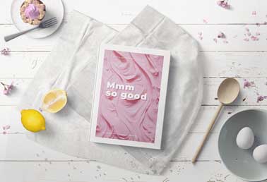 Dessert Cookbook on a Kitchen Table