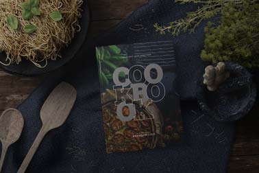 Recipe Book with Kitchen Utensils