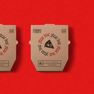 Two Cardboard Pizza Boxes