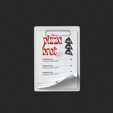 Fast Food Flyer with a Clipboard