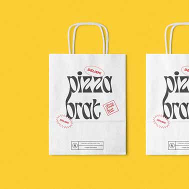 Paper Bags on a Yellow Background