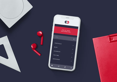 iPhone and AirPods with Stationery