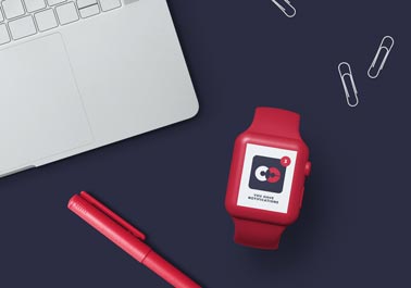 Apple Watch, Keyboard, and Stationery