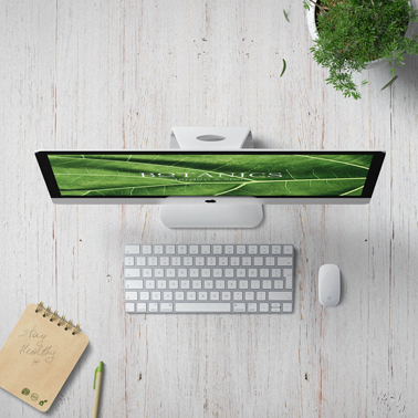 iMac Desktop with Stationary Top View