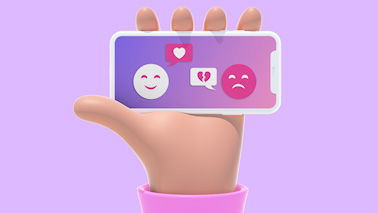 3D Hand Holding a Horizontal iPhone