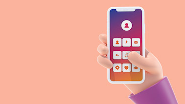 3D Hand Holding an iPhone from Right Side