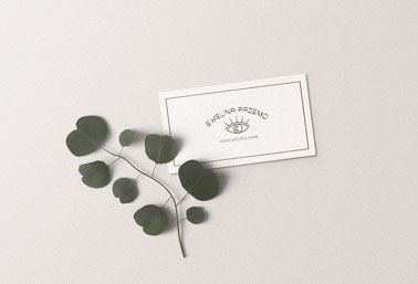 Business Card with a Plant Branch
