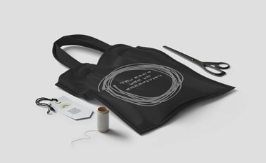 Tote Bag with Sewing Supplies