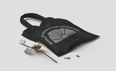 Tote Bag with a Cotton Branch