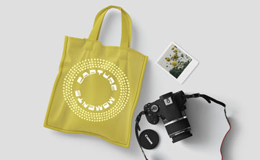 Tote Bag with Photography Supplies