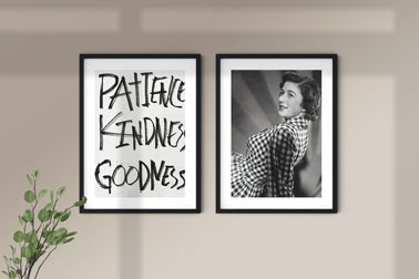 Two Vertical Frames on the Wall