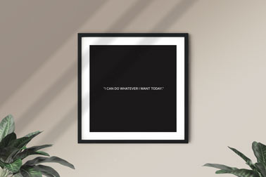 Square Frame on the Shady Wall