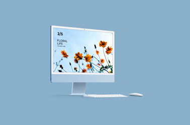 iMac Set Left Side View