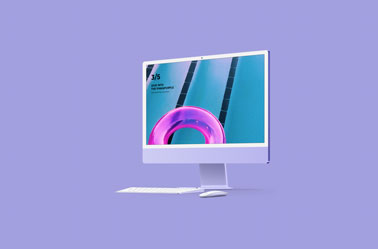 iMac Set Right Side View