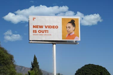 لافتة أفقية على خلفية طبيعية