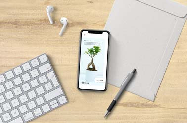 iPhone, AirPods, and Stationery