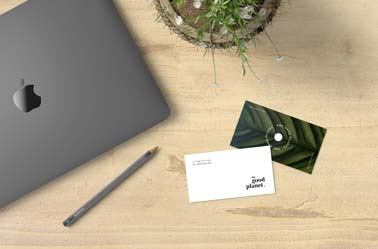 Business Cards on an Office Desk